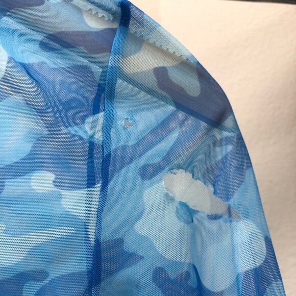 UNIF Sheer Blue Camo Top - Size XS - Picture 6 of 6